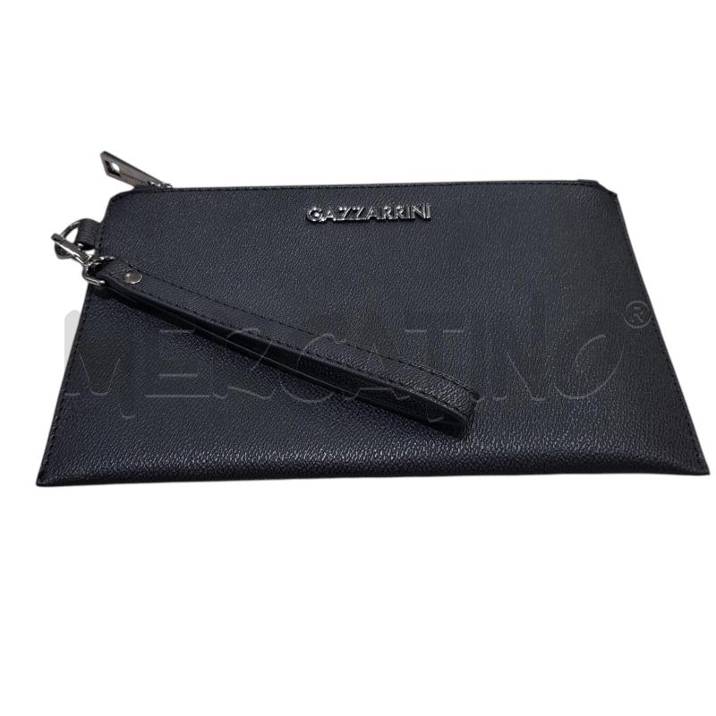 POCHETTE GAZZARINI BUSTA NERA LOGO METAL | Mercatino dell'Usato Civitavecchia 1