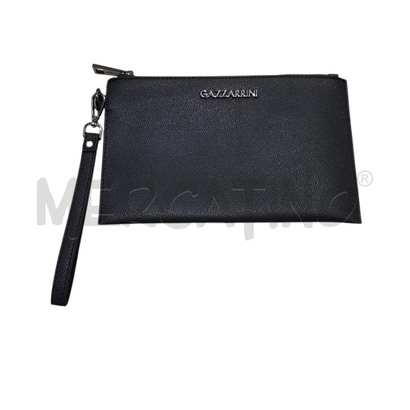 POCHETTE GAZZARINI BUSTA NERA LOGO METAL | Mercatino dell'Usato Civitavecchia 2