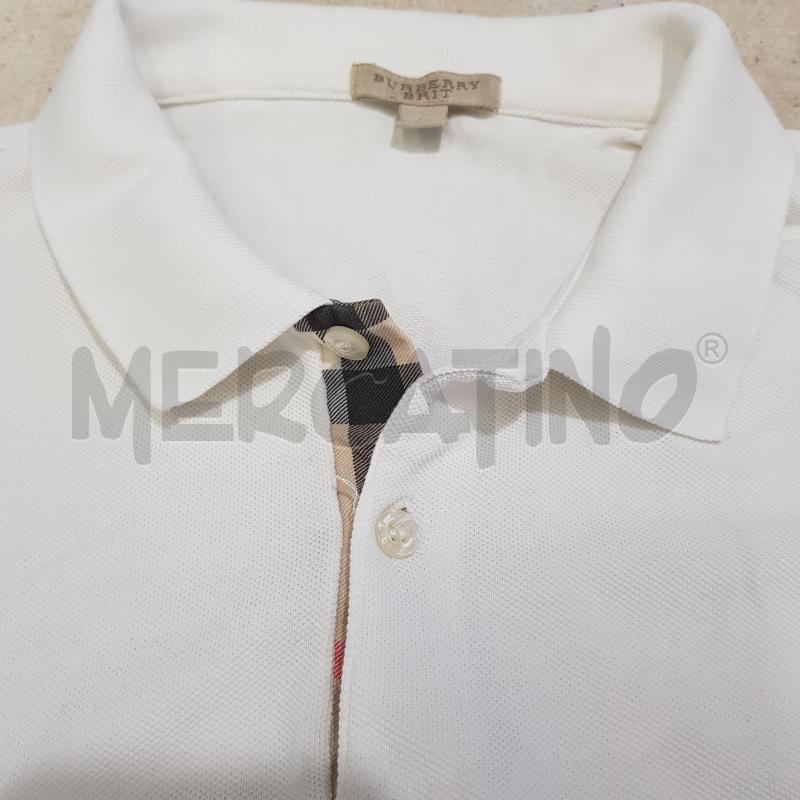 POLO U BURBERRY BRIT PIQUET BIA  | Mercatino dell'Usato Civitavecchia 4