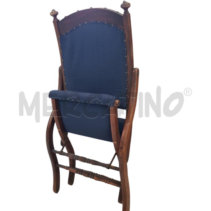 POLTRONCINA PIEGHEVOLE LEGNO/IMB.BLU | Mercatino dell'Usato Civitavecchia 4