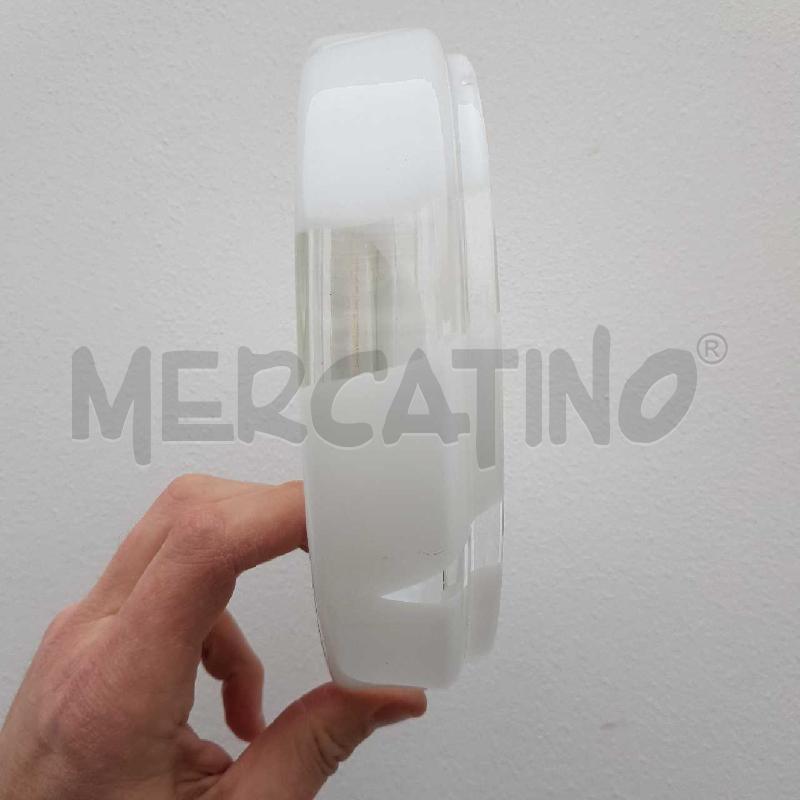 POSA CENERE VETRO ARTISTICO BIANCO/TRASPARENTE DIAM.19 | Mercatino dell'Usato Civitavecchia 3
