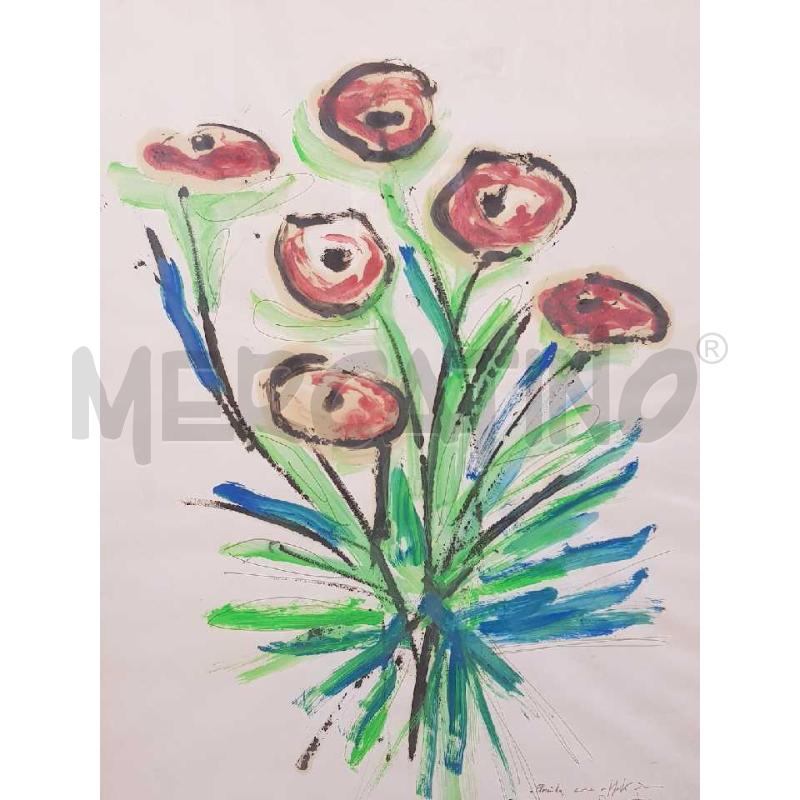 QUADRO 48X66 BERTINA LOPES ACQUERELLO FIORI | Mercatino dell'Usato Civitavecchia 3