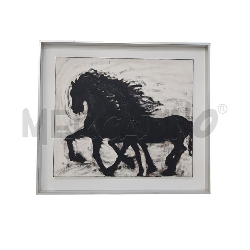 QUADRO 71X61 OLIO SU TELA CAVALLI AL GALOPPO  | Mercatino dell'Usato Civitavecchia 1
