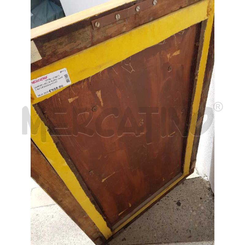 QUADRO ECCE HOMO 38X51 SU LEGNO+STEMMA RICAMATO | Mercatino dell'Usato Civitavecchia 4