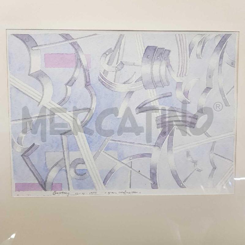 QUADRO ERCOLANI 20X30 ACQUARELLO SU CARTA GRAN CONFUSIONE | Mercatino dell'Usato Civitavecchia 3