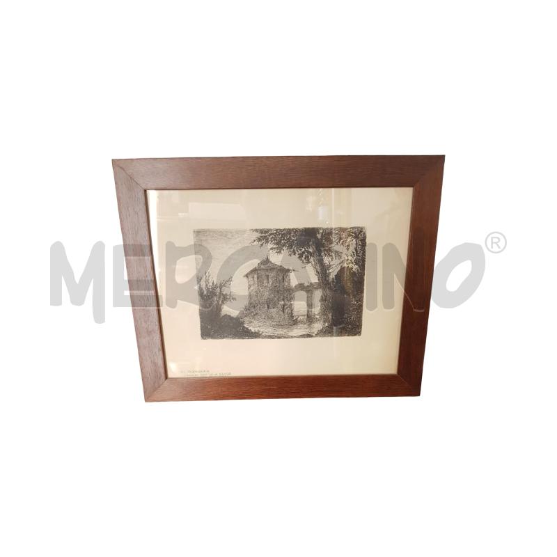 QUADRO G.BORROMEO 36X45 ISOLA GRANDE LAGO MAGGIORE | Mercatino dell'Usato Civitavecchia 1