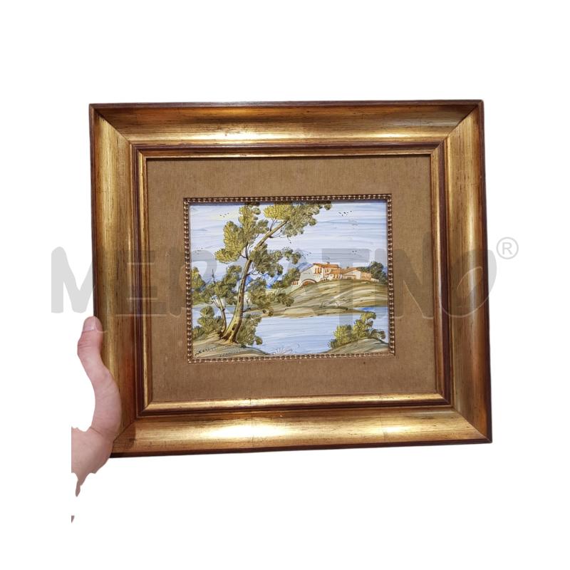 QUADRO MAIOLICA 24X19 LEONETTI CASTELLI | Mercatino dell'Usato Civitavecchia 1