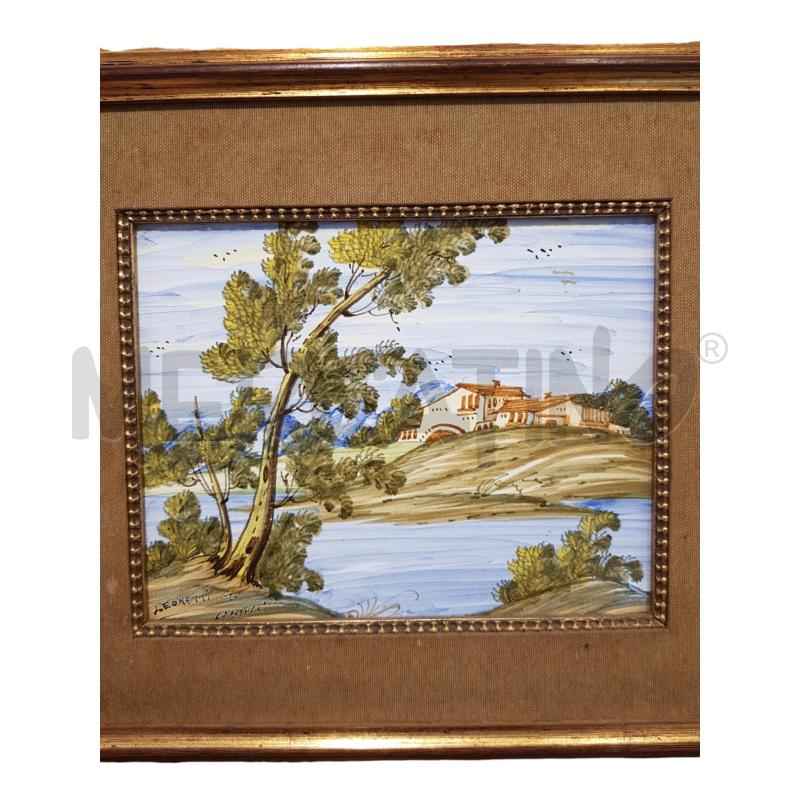 QUADRO MAIOLICA 24X19 LEONETTI CASTELLI | Mercatino dell'Usato Civitavecchia 2