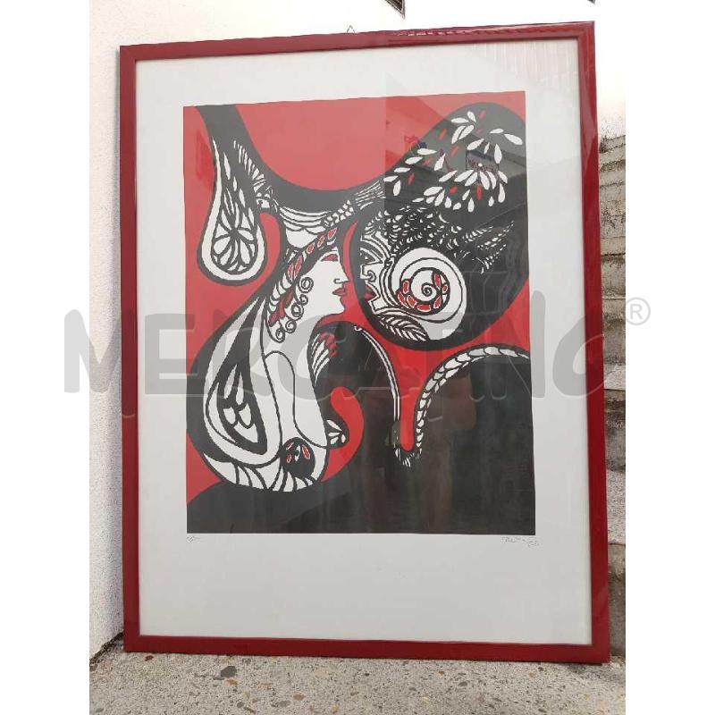 QUADRO OPERA GRAFICA 41/100 BERTINA LOPES 1972 49X61 | Mercatino dell'Usato Civitavecchia 1