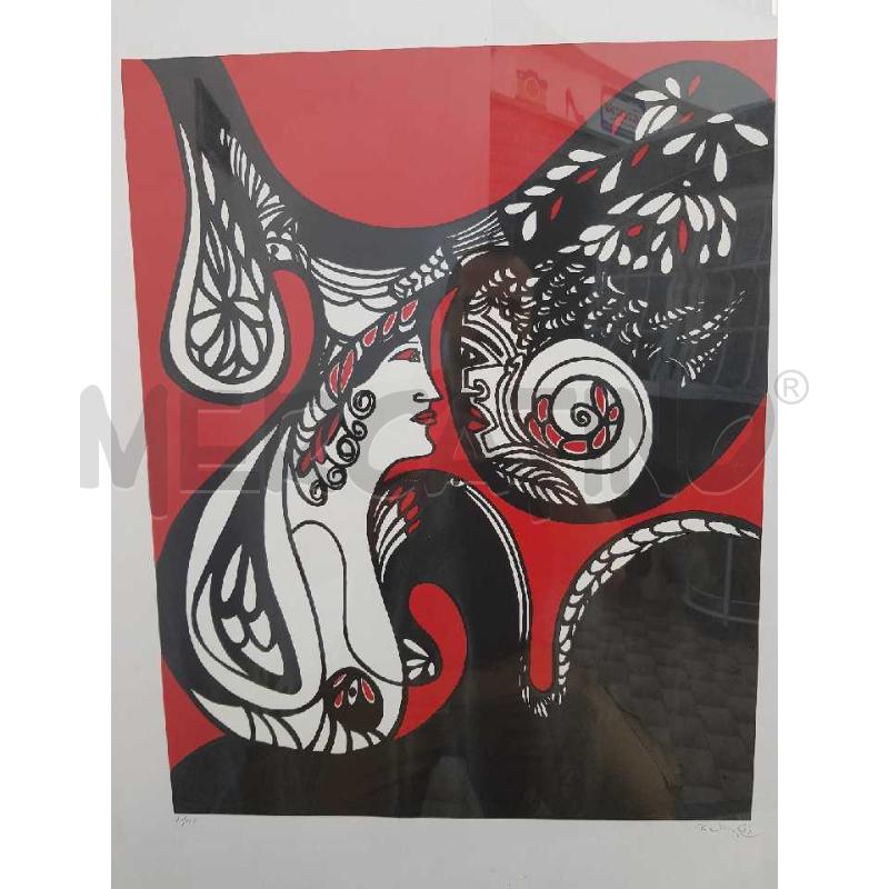 QUADRO OPERA GRAFICA 41/100 BERTINA LOPES 1972 49X61 | Mercatino dell'Usato Civitavecchia 4