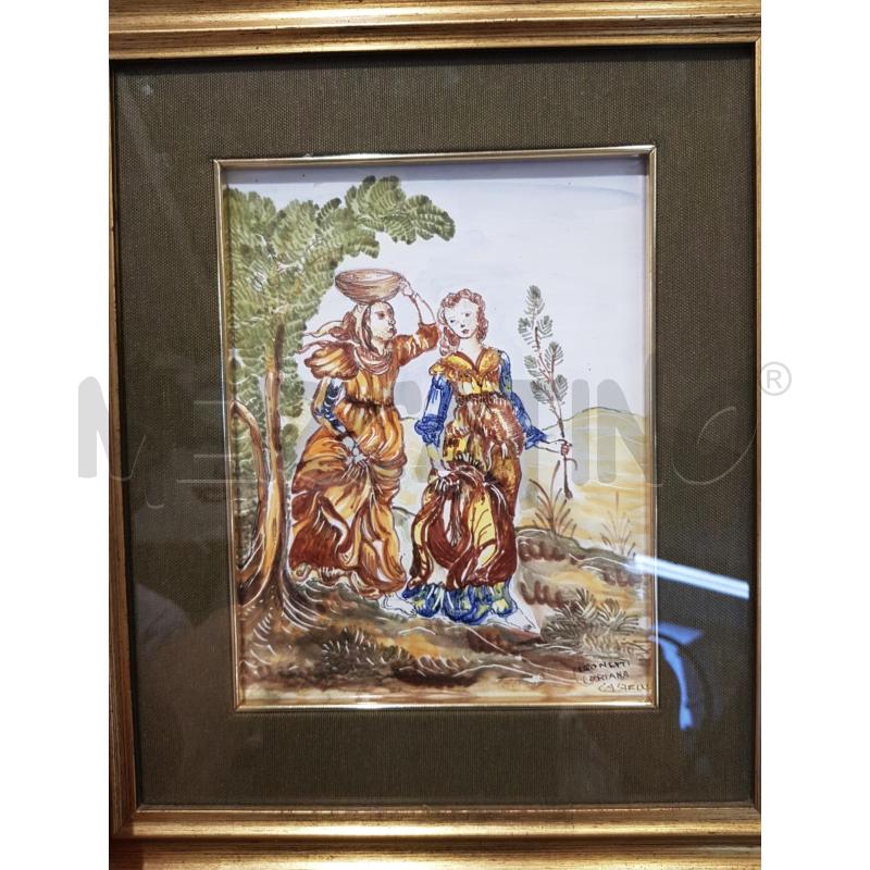 QUADRO QUADRO MAIOLICA 24X19 LEONETTI CASTELLI | Mercatino dell'Usato Civitavecchia 2