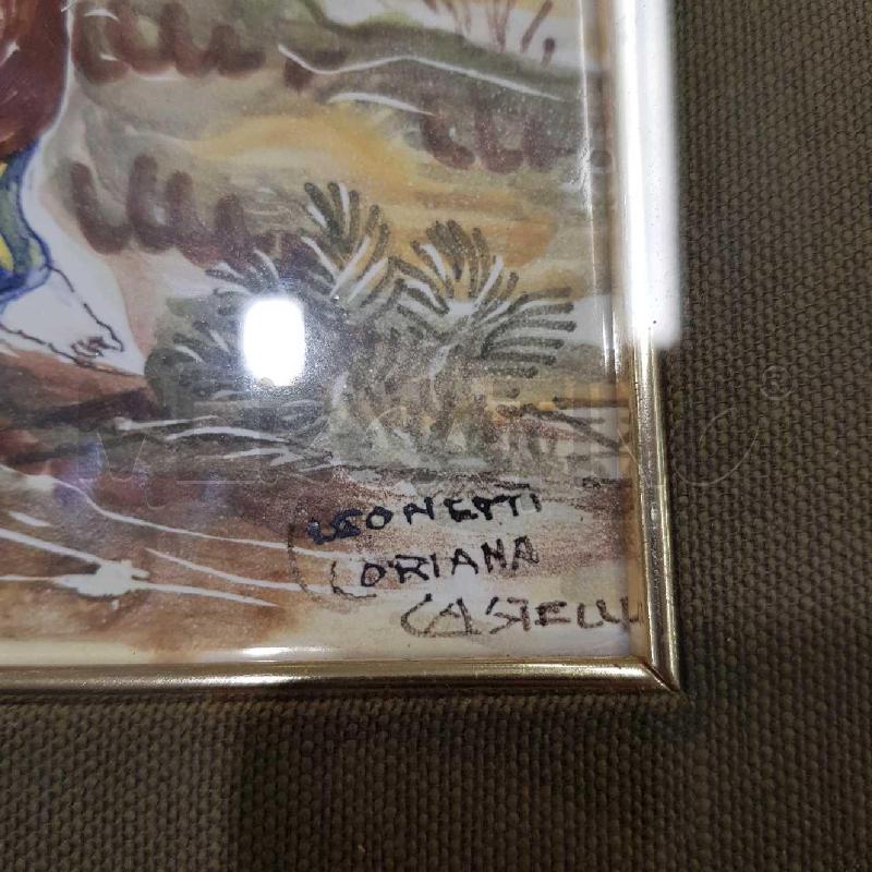 QUADRO QUADRO MAIOLICA 24X19 LEONETTI CASTELLI | Mercatino dell'Usato Civitavecchia 3
