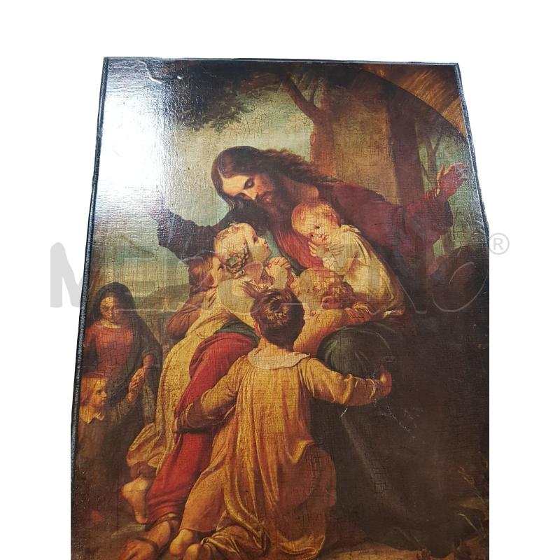 QUADRO RAFFIGURAZ.FIGURA SANTA 70X50 CM OLIO A FUOCO PARDO | Mercatino dell'Usato Civitavecchia 2
