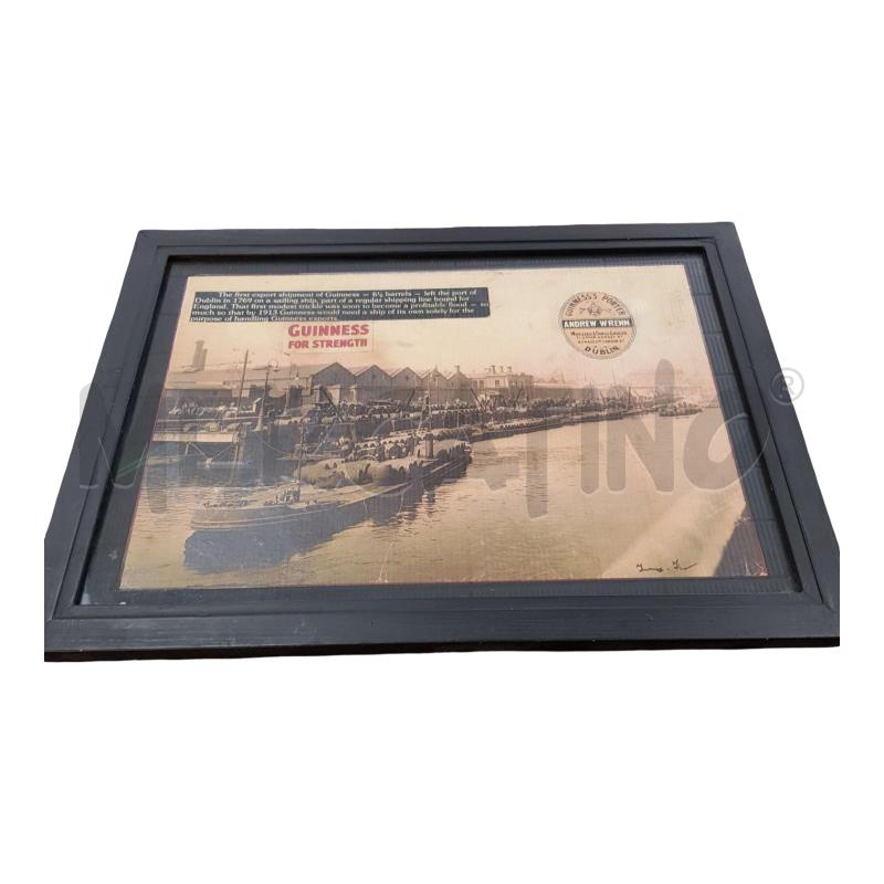 QUADRO STAMPA GUINNESS CORNICE NERA  | Mercatino dell'Usato Civitavecchia 1
