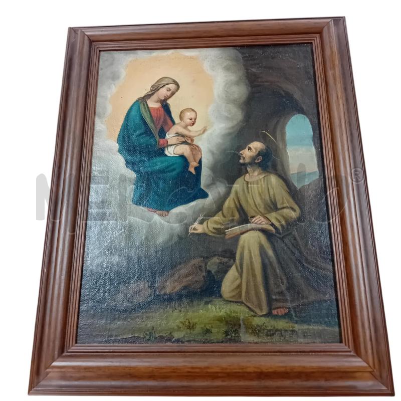 QUADRO VECCHIO TELA OLIO RAFFIGURAZIONE SANTA | Mercatino dell'Usato Civitavecchia 1