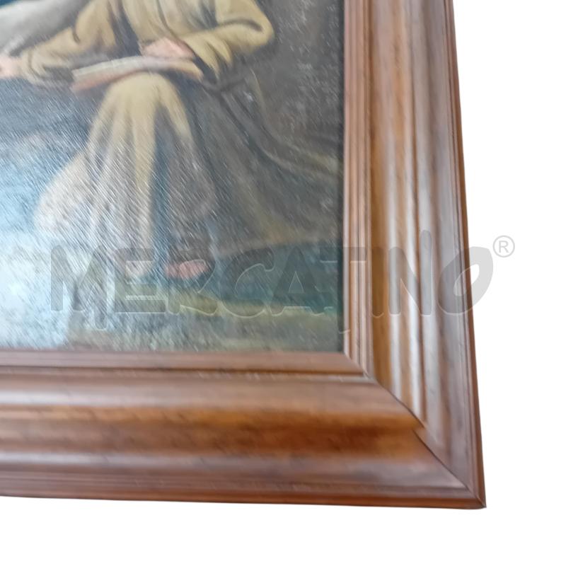 QUADRO VECCHIO TELA OLIO RAFFIGURAZIONE SANTA | Mercatino dell'Usato Civitavecchia 5