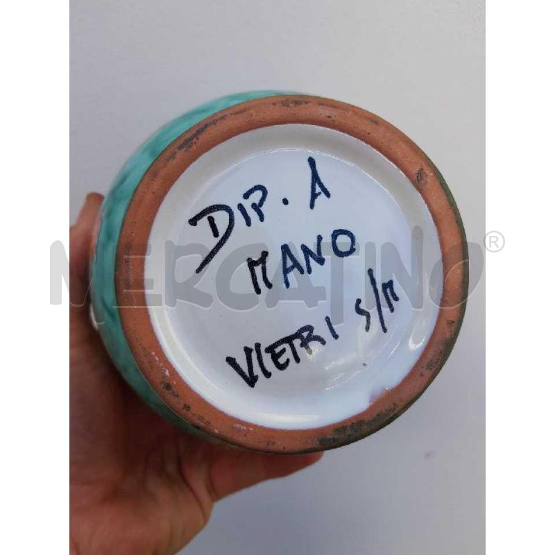 SALIERA CER.ARTISTICA VIETRI VERDE/FRUTTA ALT.23CM | Mercatino dell'Usato Civitavecchia 4