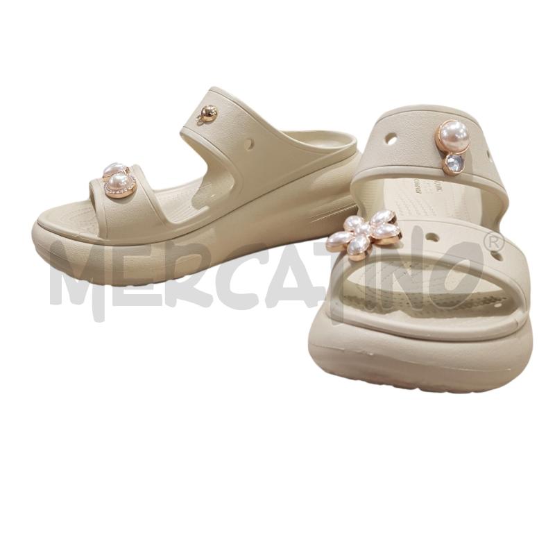 SANDALI D CROCS PANNA +BORCHIETTE | Mercatino dell'Usato Civitavecchia 4