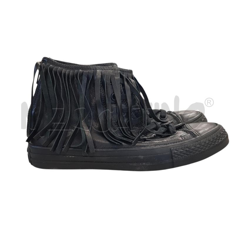 SCARPE D CONVERSE PELLE NER FRANGE | Mercatino dell'Usato Civitavecchia 1