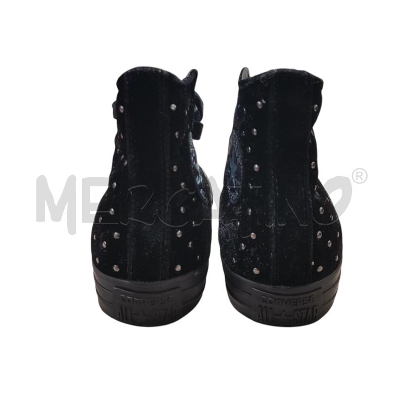 SCARPE D CONVERSE VELLURO NER BORCHIE  | Mercatino dell'Usato Civitavecchia 2