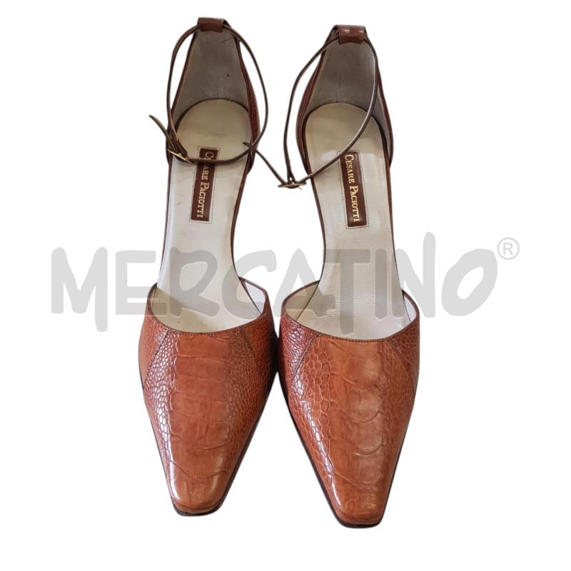 SCARPE D PACIOTTI PELLE STAMPATA MARRONE TACCO DA RIFARE | Mercatino dell'Usato Civitavecchia 3