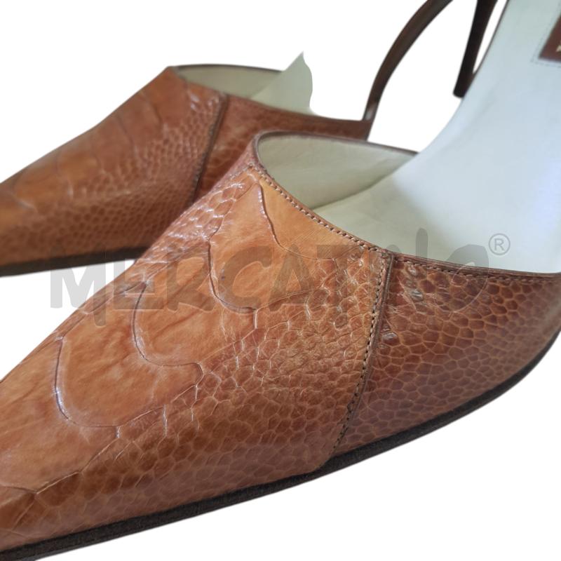SCARPE D PACIOTTI PELLE STAMPATA MARRONE TACCO DA RIFARE | Mercatino dell'Usato Civitavecchia 5