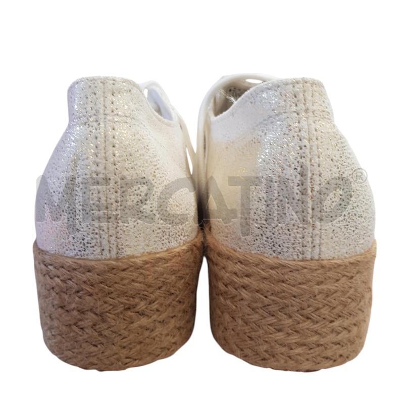 SCARPE D SUPERGA TELA PANNA STAMPA LUREX ORO | Mercatino dell'Usato Civitavecchia 2