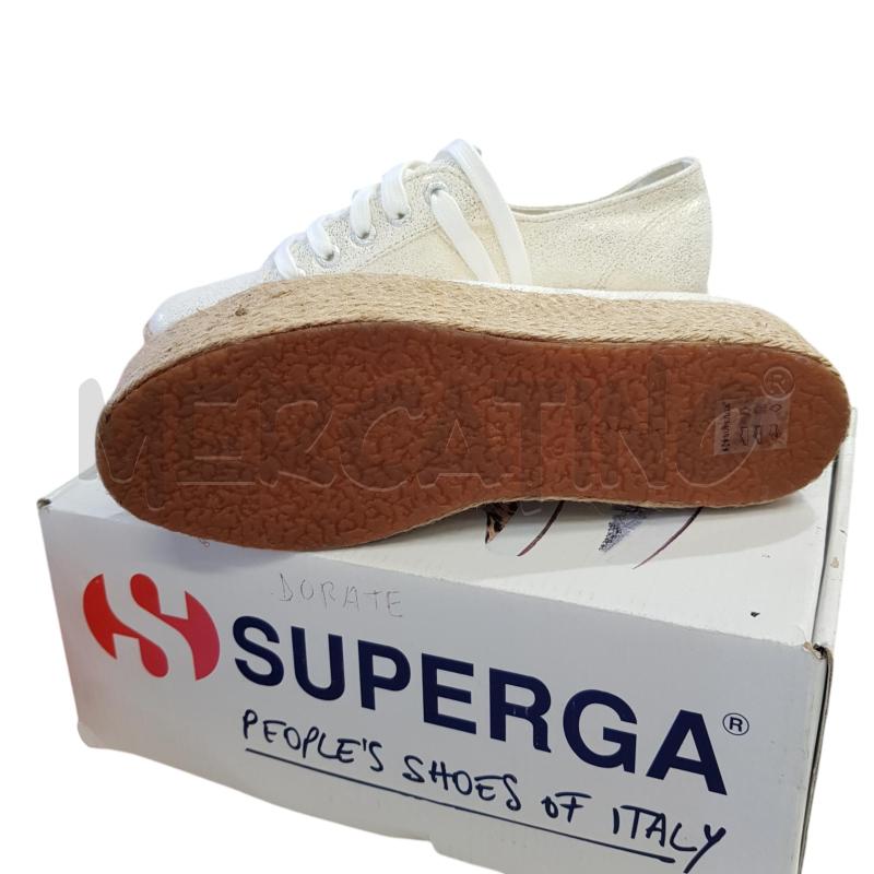 SCARPE D SUPERGA TELA PANNA STAMPA LUREX ORO | Mercatino dell'Usato Civitavecchia 4
