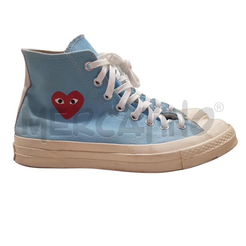 SCARPE U COMME DES GARCONS PER CONVERSE ALL STAR CELESTI CUORE ROSSO | Mercatino dell'Usato Civitavecchia 1