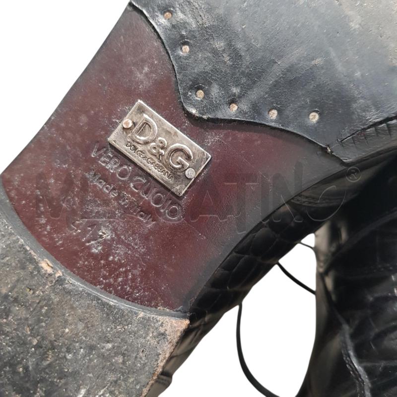 SCARPE U DOLCE E GABBANA NERE TRAMA COCCO | Mercatino dell'Usato Civitavecchia 3