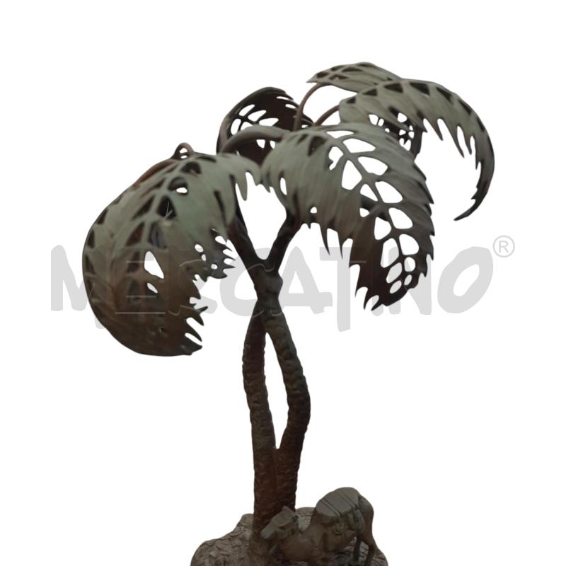 SCULTURA BRONZO OTTONE UOMO CON CAMMELLO PALMA 40 CM ALTEZZA | Mercatino dell'Usato Civitavecchia 3
