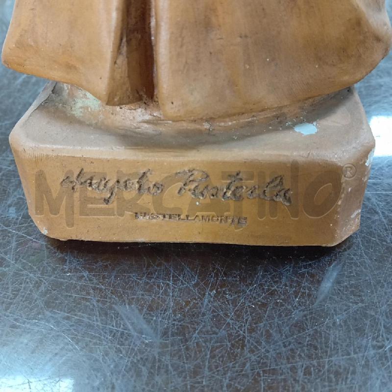 SCULTURA CASTELLAMONTE VECCHIETTO CAPPOTTO FIRMATA 33X13 CM | Mercatino dell'Usato Civitavecchia 4