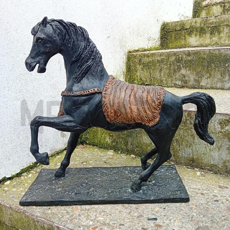 SCULTURA G.F.GONZAGA 80/100 CAVALLO RAMPANTE METALLO 43X39  | Mercatino dell'Usato Civitavecchia 1