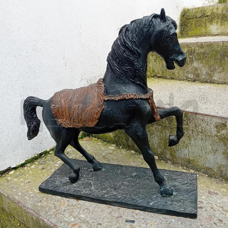 SCULTURA G.F.GONZAGA 80/100 CAVALLO RAMPANTE METALLO 43X39  | Mercatino dell'Usato Civitavecchia 3