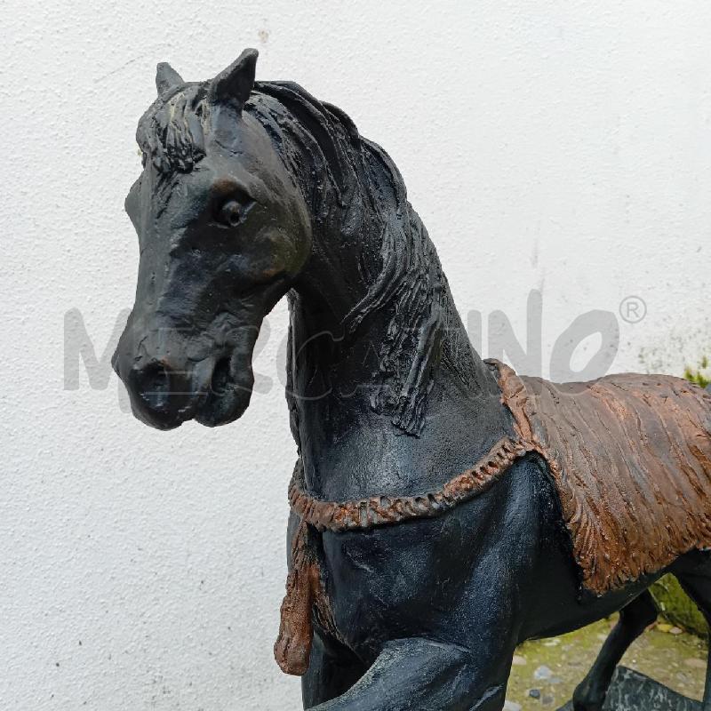 SCULTURA G.F.GONZAGA 80/100 CAVALLO RAMPANTE METALLO 43X39  | Mercatino dell'Usato Civitavecchia 5