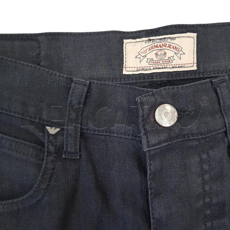 SHORTS U ARMANIJ BLU 5 TASCHE COTONE LINO | Mercatino dell'Usato Civitavecchia 4