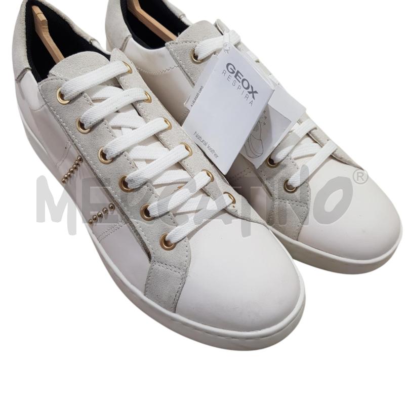 SNEAKERS D GEOX BIANCHE BORCHIETTE DORATE | Mercatino dell'Usato Civitavecchia 4