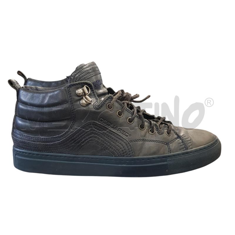 SNEAKERS U DSQUARED2 PELLEM BLU LACCI CUOIO | Mercatino dell'Usato Civitavecchia 1