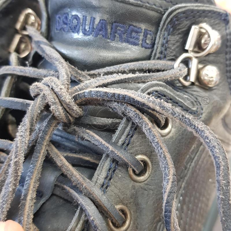 SNEAKERS U DSQUARED2 PELLEM BLU LACCI CUOIO | Mercatino dell'Usato Civitavecchia 5