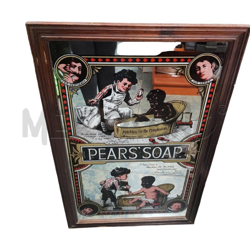 SPECCHIO PUBBLICITARIO VINTAGE PEARS SOAP 51X81 | Mercatino dell'Usato Civitavecchia 1