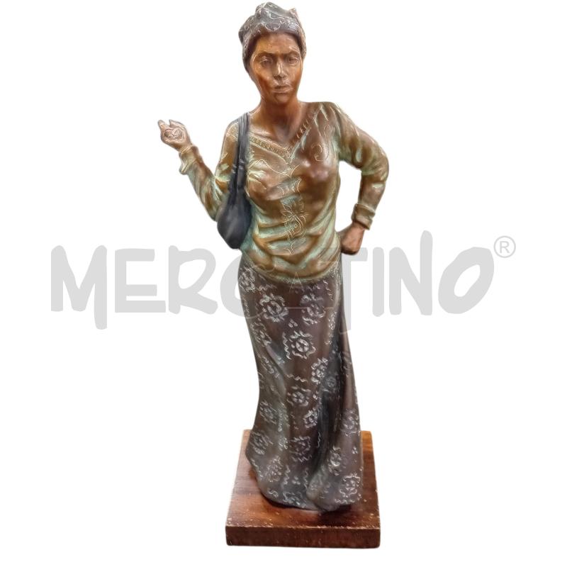 STATUA BRONZO HASSOUN DONNA LIBANESE CM 47 | Mercatino dell'Usato Civitavecchia 1