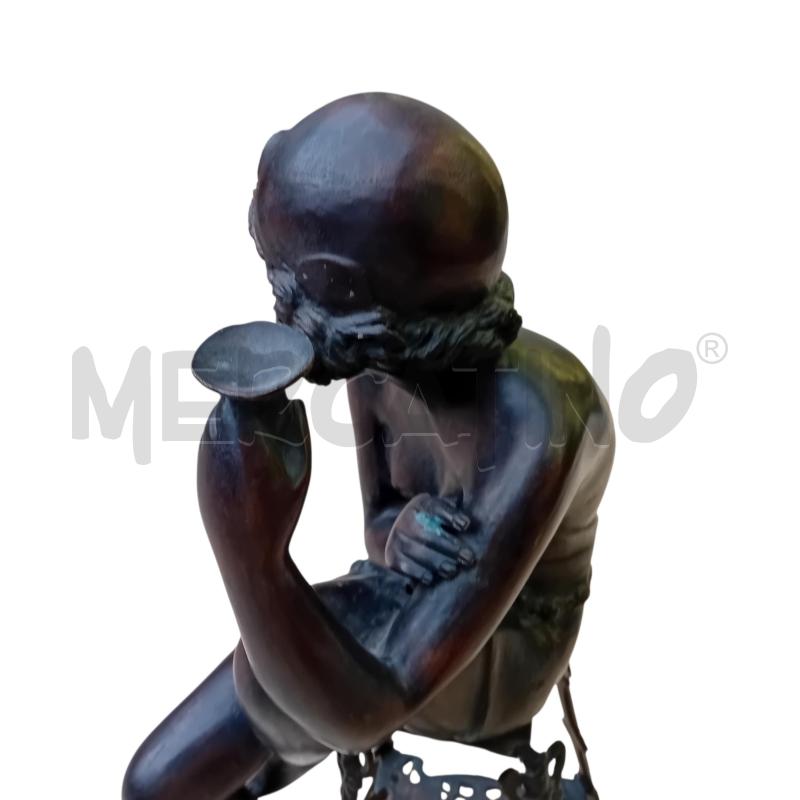 STATUA STILE LIBERTY DONNA SEDUTA BRONZO MOREAU CM 75 | Mercatino dell'Usato Civitavecchia 4