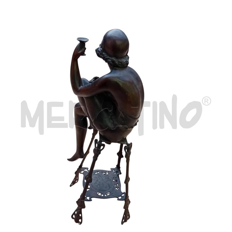 STATUA STILE LIBERTY DONNA SEDUTA BRONZO MOREAU CM 75 | Mercatino dell'Usato Civitavecchia 5