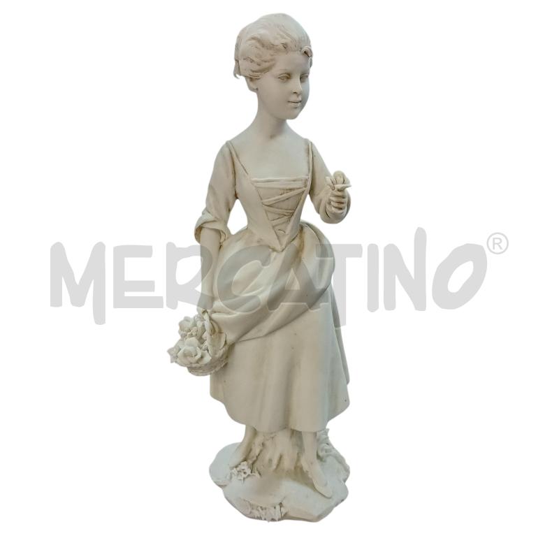 STATUETTA ANGIOLETTO P.B.B.DONNA CESTINO 15 CM | Mercatino dell'Usato Civitavecchia 1