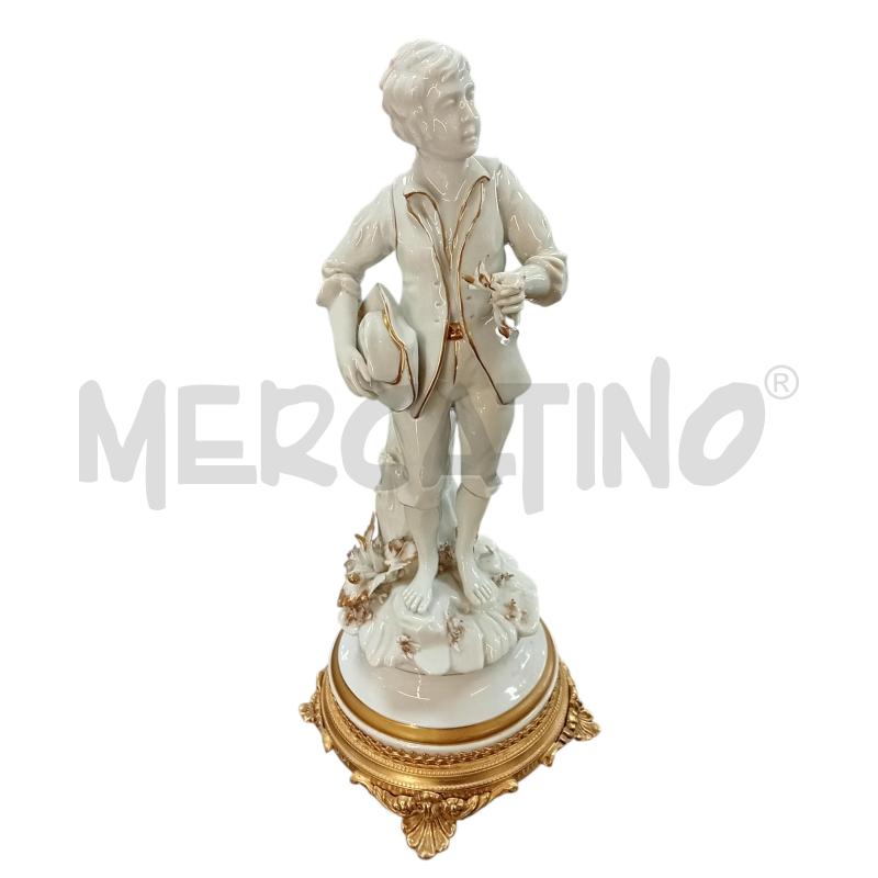 STATUINA MANIFATTURA CAPO DI MONTE CARPIE UOMO 31X14 CM | Mercatino dell'Usato Civitavecchia 1