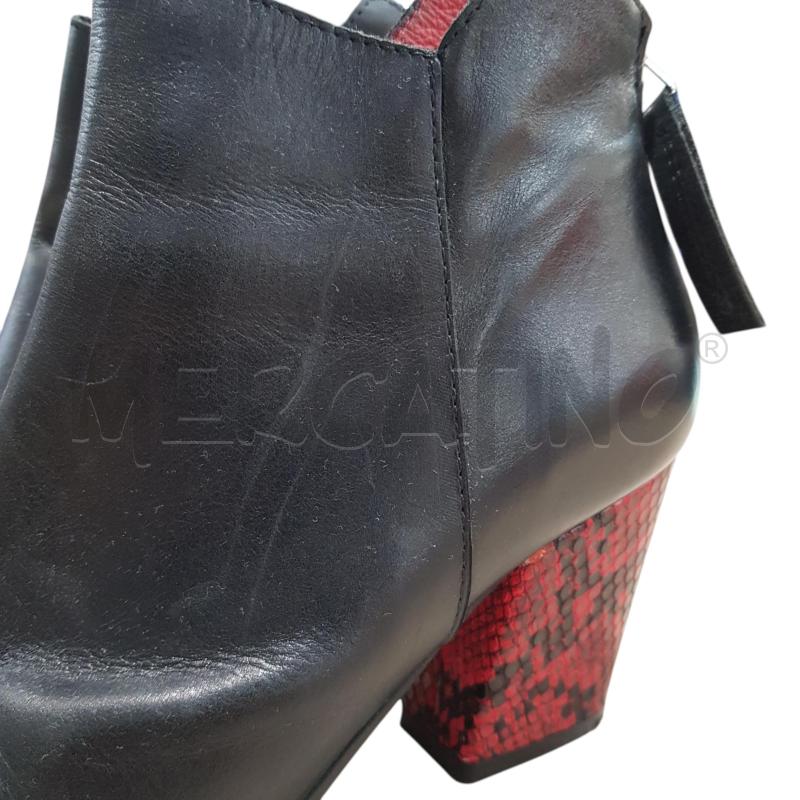 STIVALETTI D GIO+ NERO TACCO PITONATO ROSSO | Mercatino dell'Usato Civitavecchia 5