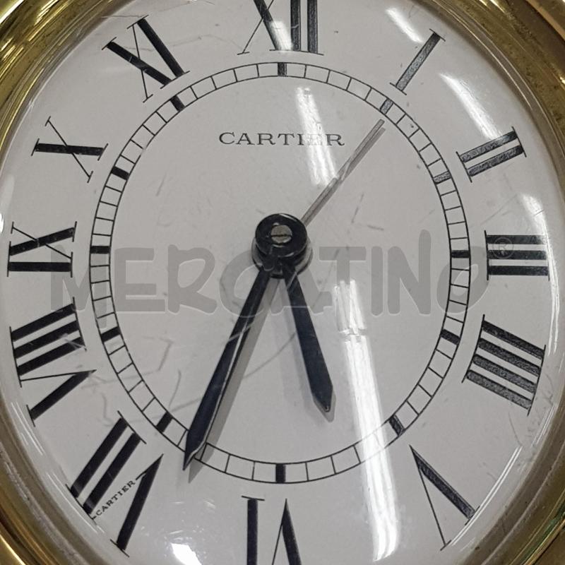 SVEGLIA DA TAVOLO CARTIER OVALE DORATA | Mercatino dell'Usato Civitavecchia 5
