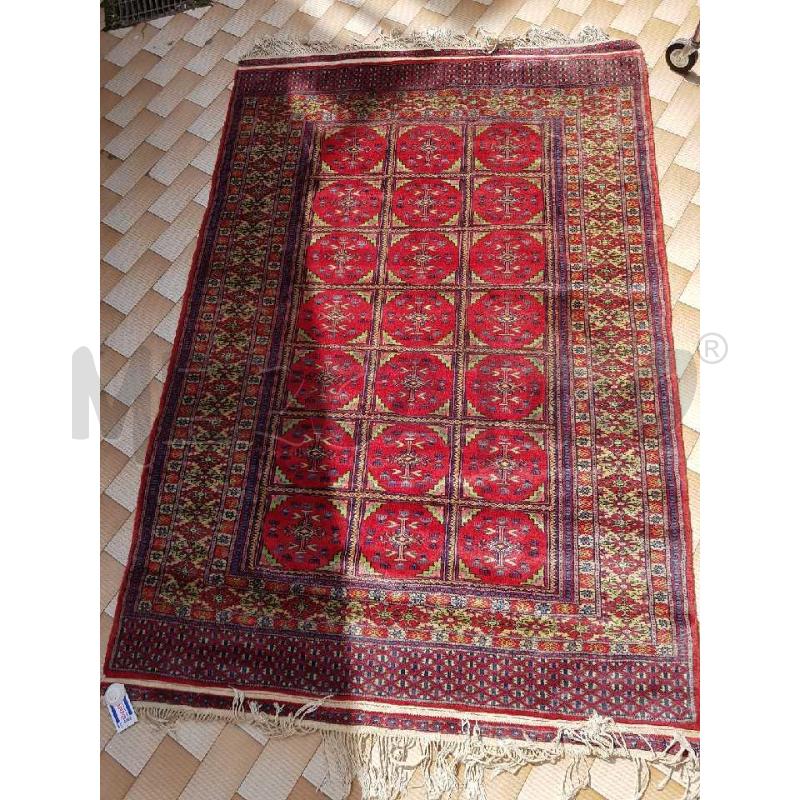TAPPETO BUKHARA 195X130 COTONE MISTO SETA | Mercatino dell'Usato Civitavecchia 1