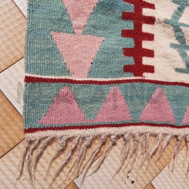 TAPPETO KILIM BORDO VERDE ACQUA 185X110 | Mercatino dell'Usato Civitavecchia 3