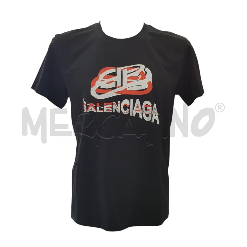 T SHIRT U BALENCIAGA MC NERA LOGO BIA ARANCIO | Mercatino dell'Usato Civitavecchia 1
